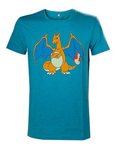 Pokemon: Charizard Turquoise Green (T-Shirt Unisex Tg. XL)