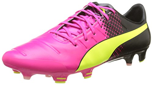 Puma Evopower 1.3 Tricks FG, Botas de fútbol para Hombre, Rosa (Pink GLO-Safety Yellow-Black 01), 45