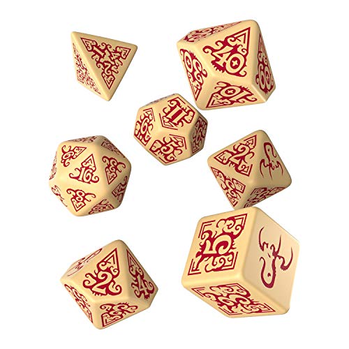 Q Workshop Call of Cthulhu Masks of Nyarlathotep RPG Ornamented Dice Set 7 Polyhedral Pieces