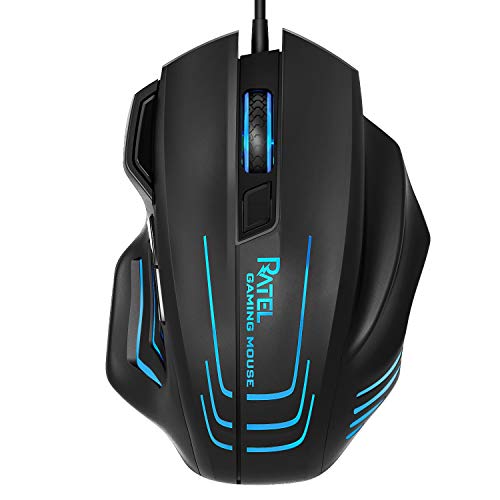 Ratón para Gaming Cable, WisFox Ratones de Juego Ergonómicos con 7 Botones Programables, 7 Chroma RGB Luz de Fondo, Alta Precisión 7250 DPI Ajustable, Botón de Fuego, Ratones Ópticos de Juego para Pro Ratón para Gaming Cable, WisFox Ratones de Juego Ergonómicos con 7 Botones Programables, 7 Chroma RGB Luz de Fondo, Alta Precisión 7250 DPI Ajustable, Botón de Fuego, Ratones Ópticos de Juego para Pro