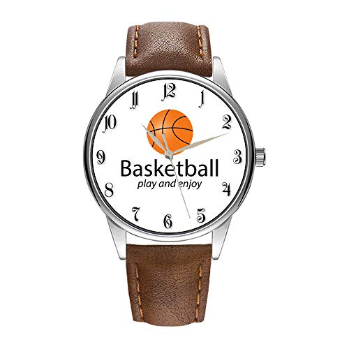 Reloj de hombre de cuarzo marrón Cortex para hombre, famoso reloj de pulsera de cuarzo para negocios, regalo de baloncesto, jugar y disfrutar de relojes