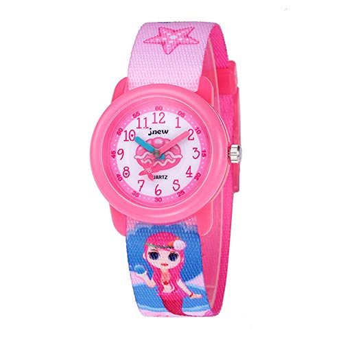 Relojes Niñas Sirena Pez Payaso Relojes Estrella de Mar Caracola Océano Relojes Niños Nylon Rosada Relojes Niñas Sirena Pez Payaso Relojes Estrella de Mar Caracola Océano Relojes Niños Nylon Rosada