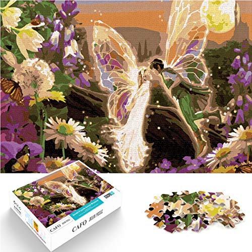Rompecabezas juego de competencia cerebral Fantasy Angel Flower Fairy perseguir a las niñas The Props Mini 1000Pcs 38x26cm Rompecabezas de papel
