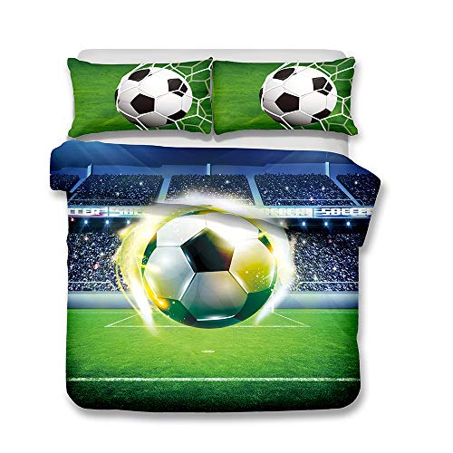 Ropa de cama 180 x 220 cm - Cama 120 cm/135 cm Copa mundial Llama El fútbol 3D Patrón Imprimiendo Funda nórdica y funda de almohada 2 piezas Fibra ultrafina de poliéster Suave y transpirable