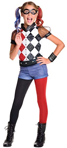 Rubie's 620712 - DC Super Hero Girls Harley Quinn Deluxe, Traje de niño, S (3-4 años)