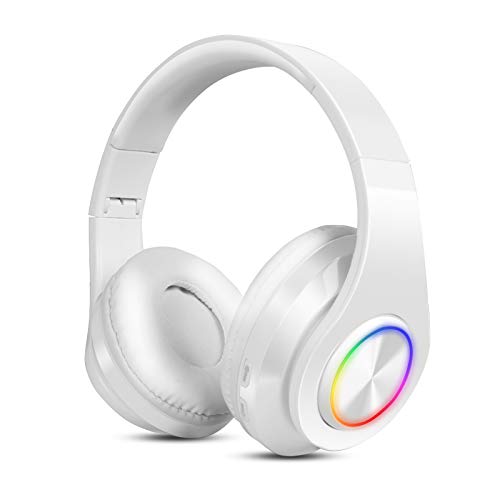 Sendowtek Auriculares sem fios Diadema com microfone capacetes Bluetooth sem fios Auriculares cancelamento de ruído Alta fidelidade estéreo para iPhone Android iPad PC (Branco) Sendowtek Auriculares sem fios Diadema com microfone capacetes Bluetooth sem fios Auriculares cancelamento de ruído Alta fidelidade estéreo para iPhone Android iPad PC (Branco)