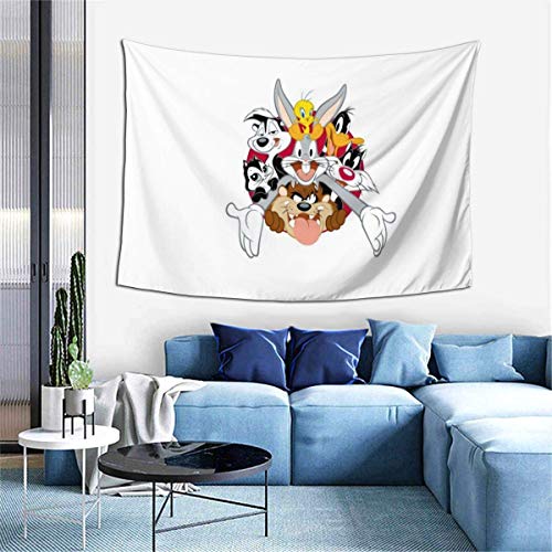 shibeili Looney Tunes Tapicería de Nuevo en acción Decoración única para Dormitorio Sala de Estar Colgante de Pared Hogar Dormitorio Arte Fiesta Apartamento Manta Tapices 60X40 Pulgadas