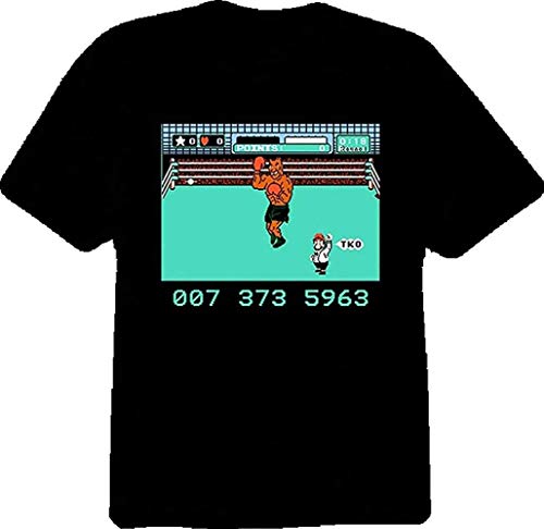SHWPAKFA Mike Tysons Punch out NES T Shirt,Black,XXL