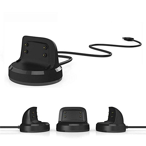 SIKAI Reemplazo USB Carga Cable Cargador Dock para Samsung Gear Fit 2 / Fit 2 Pro Smart Reloj Replacement Portátil de Repuesto Charging Dock Cradle (Negro)