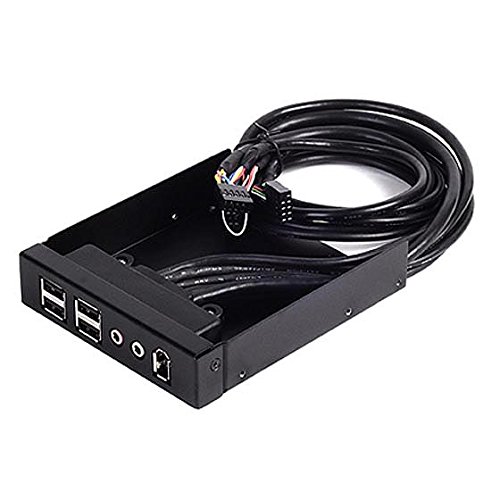 SilverStone SST-FP32B - USB 2.0 / FireWire HD / Audio 3,5”. Panel frontal, negro