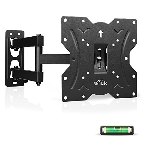 SIMBR soporte de pared TV orientable inclinable Televisión de 19 – 45 pulgadas apta pantalla LED LCD Plasma plana VESA max 200 × 200 mm capacidad max 35 kg