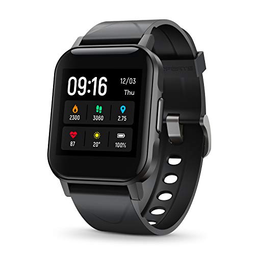 SoundPEATS Watch 1 Smartwatch Reloj Inteligente IP68 con Pantalla Táctil de 1.4", con Pulsómetro Cronómetros Monitor de Sueño Podómetro Pulsera Actividad Inteligente Hombre Mujer 12 Sports Modes