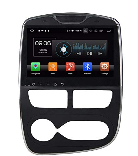 Sunshine Fly 10.1 pulgadas Android 8.0 Quad Core 1024 * 600 capacitiva pantalla táctil 2 Din coche GPS Radio estéreo para Renault Clio
