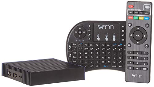 Sveon SBX600v2 - Android TV Box con Teclado Wireless compatible con Movistar+ & Netflix y HBO, Negro
