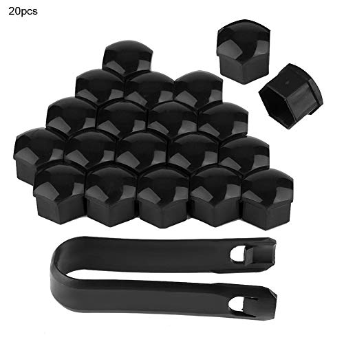 Tapas para Tuercas, 20 Unids Tapas para Tuercas de Rueda de Coche Tapa de Tornillo Tornillos de 19 mm Exterior Decoración a Prueba de Polvo Negro(Black) Tapas para Tuercas, 20 Unids Tapas para Tuercas de Rueda de Coche Tapa de Tornillo Tornillos de 19 mm Exterior Decoración a Prueba de Polvo Negro(Black)