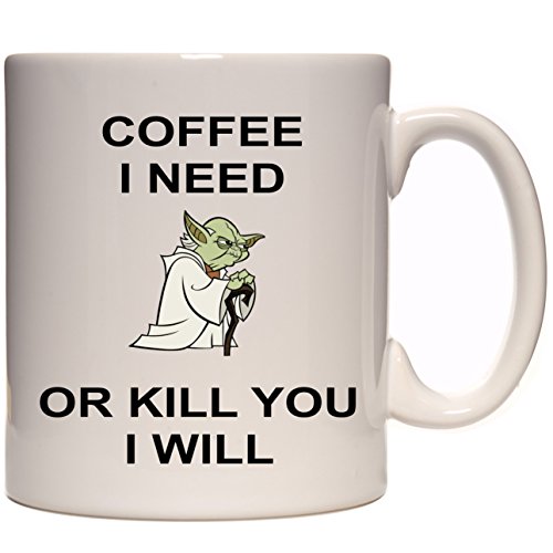Taza de cerámica de Star Wars Yoda Coffee I need de 325 ml
