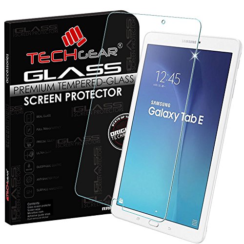 TECHGEAR Vidrio Compatible con Galaxy Tab E 9.6" (SM-T560 / SM-T561 / SM-T565) - Auténtica Protector de Pantalla Vidro Templado para il Samsung Galaxy Tab E 9.6 Pulgada