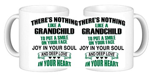 Theres Nothing like a nieto to put a Smile On Your Face Joy In Your Soul And Deep Love In Your Heart Taza de café de cerámica con posavasos exclusivo de personalizadojust4u
