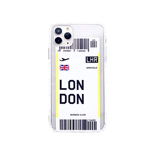 Tijaro - Carcasa para iPhone X, XS, XR, 11, 11 Pro, 11 Pro Max en forma de billete de avión Tijaro - Carcasa para iPhone X, XS, XR, 11, 11 Pro, 11 Pro Max en forma de billete de avión