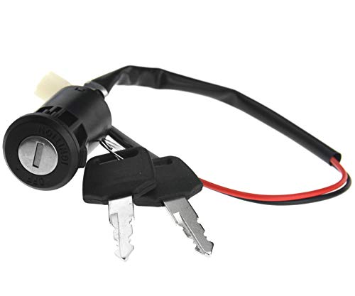 Tipo de cable interruptor de encendido de apagado con 2 llaves para moto, triciclo de coche.