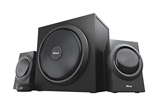 Trust Yuri Juego de Altavoces 2.1 para PC con Subwoofer de Madera con Potente Controlador de Graves de 5.25 Pulgada, Potencia Máxima de 120 W, Gestión de la Alimentación Inteligente Trust Yuri Juego de Altavoces 2.1 para PC con Subwoofer de Madera con Potente Controlador de Graves de 5.25 Pulgada, Potencia Máxima de 120 W, Gestión de la Alimentación Inteligente