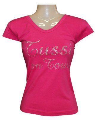 Tussi on Tour de Slim Fit de Camiseta Rosa Talla S