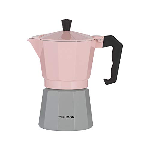 Typhoon Cafe Concept 1401.795 - Cafetera para 6 tazas, color rosa y gris