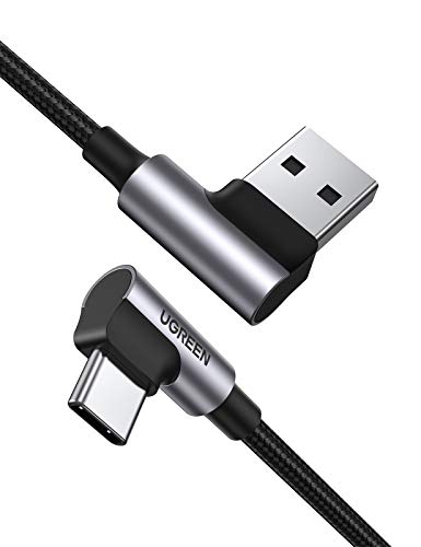 UGREEN Cable USB Tipo C 90 Grados Carga Rápida 3A Cable Codo Nylon Trenzado para Móvil USB C Samsung Note S20 S10 S9 A50 A60 A70 A21 A51 S8, Xiaomi Redmi 9 Note 7 8 Mi 9 A2 Huawei P 30 P20, 0,5 Metro UGREEN Cable USB Tipo C 90 Grados Carga Rápida 3A Cable Codo Nylon Trenzado para Móvil USB C Samsung Note S20 S10 S9 A50 A60 A70 A21 A51 S8, Xiaomi Redmi 9 Note 7 8 Mi 9 A2 Huawei P 30 P20, 0,5 Metro