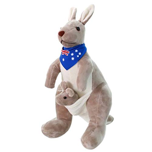 UNiiyi Muñeco de Peluche Canguro, Juguetes de Peluche, Madre Canguro con bebé, Juguete de Peluche Suave para niños UNiiyi Muñeco de Peluche Canguro, Juguetes de Peluche, Madre Canguro con bebé, Juguete de Peluche Suave para niños