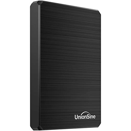 UnionSine Ultra Slim Disco Duro Externo Portátil 2.5" 160GB, USB3.0 SATA HDD Almacenamiento para PC, Mac, MacBook, Chromebook, Xbox, PS4 (Color Negro)