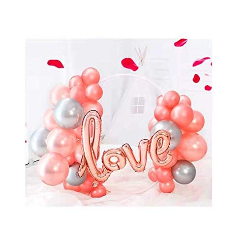 Unishop Kit de arco de globo redondo Globos Corazón Rojo Decoración Globos de Confeti para Bodas Decoración Fiestas día de San Valentín y Proponer (Kit de arco 02)