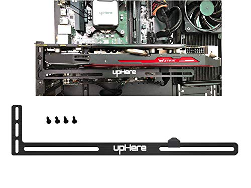 upHere Soporte de Tarjeta gráfica, Un Soporte para Tarjeta de Video, una Carcasa GPU Mod- Aluminio(Negro) GL05