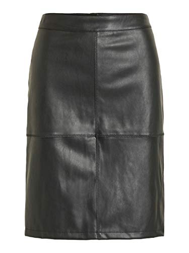 Vila Clothes Vipen New Skirt-Noos Falda, Negro (Black), 38 (Talla del Fabricante: Medium) para Mujer