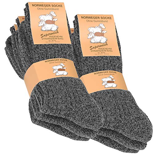 Vincent Creation® 6 pares de gruesa y cálida noruegos calcetines para hombre