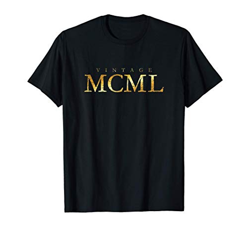 Vintage MCML Año 1950 (Amarillo Antiguo) 71º Cumpleaños Camiseta