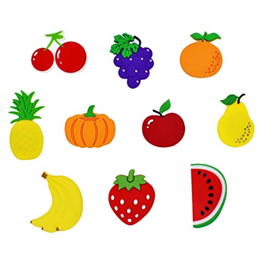 Vosarea - Lote de 10 imanes de frutas creativos en forma de imán para nevera, diseño de dibujos animados