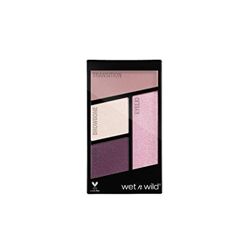 Wet n Wild - Color Icon Eyeshadow Quads - Pequeña Paleta de Sombras de Ojos con una Mezcla de Sombras Brillantes y Mates, de Larga Duración y Fáciles de Mezclar - Petalette