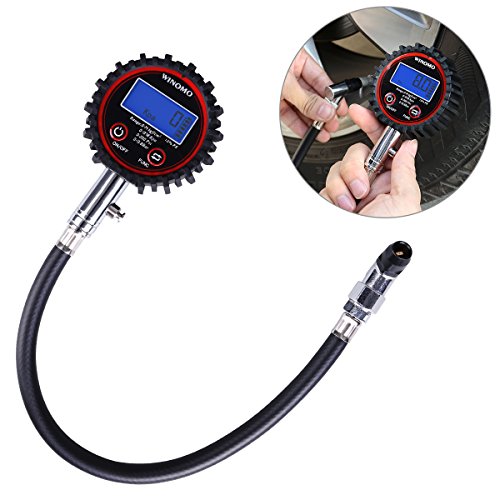 WINOMO Manómetro Medidor Digitales de Presión de Neumáticos 200 PSI con Pantalla LCD para Motocicletas Coche