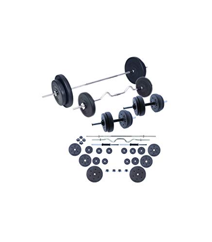 Wonduu Juego De Pesas 60 Kg con Barra Y Mancuernas Set De Musculación Discos de 1.25 Kg: 18 cm. Wonduu Juego De Pesas 60 Kg con Barra Y Mancuernas Set De Musculación Discos de 1.25 Kg: 18 cm.