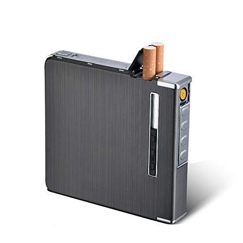 WUYANJUN Nuevo dispensador automático de Caja de Cigarrillos con Encendedor de antorcha Incorporado para 20 Cigarrillos, sin Llama, a Prueba de Viento, a Prueba de Humedad.