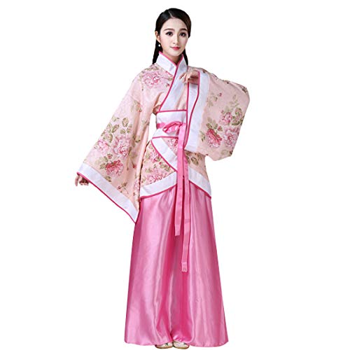 Yefree Conjunto de Vestido Hanfu para Mujer, Traje Tradicional, Estilo Chino, Antiguo, Elegante, Vestido Retro, Traje Tang