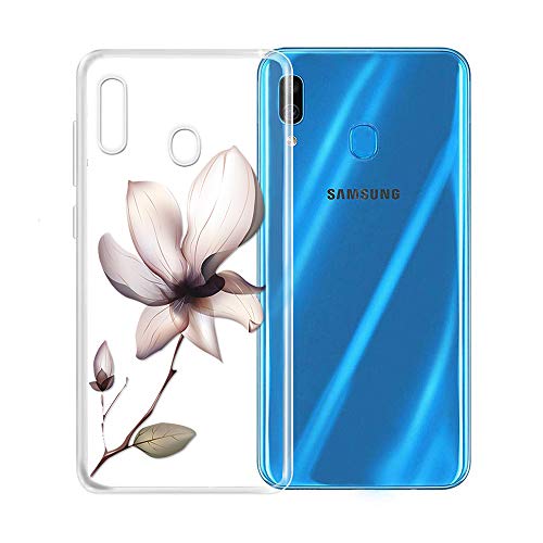 Yoedge Funda Samsung Galaxy A20e, Ultra Slim Cárcasa Silicona Transparente con Dibujos Animados Diseño Patrón 360 Bumper Case Cover para Samsung Galaxy A20e (Loto)