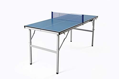 YP Mesa de Ping Pong Plegable para Interior y Exterior Tamaño 150 X 66 X 69 CM Mesa de Ping Pong Mini para los Niños Color Azul