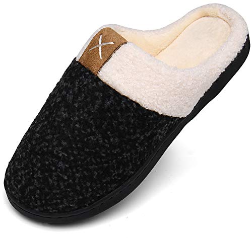 Zapatillas de Casa Hombre Invierno Pantuflas Antideslizantes CáLido Zapatilla de Estar por Casa Caliente Peluche Cómodo Zapatos Memory Foam Negro,44/45 EU Zapatillas de Casa Hombre Invierno Pantuflas Antideslizantes CáLido Zapatilla de Estar por Casa Caliente Peluche Cómodo Zapatos Memory Foam Negro,44/45 EU