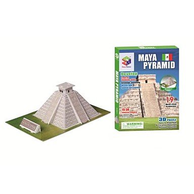ZRW Juguetes educativos Puzzle Mágico Maya Pirámide Egipto Modelo 3D Puzzle para Niños y adultos Jigsaw Puzzle (19PCS, B668-5)