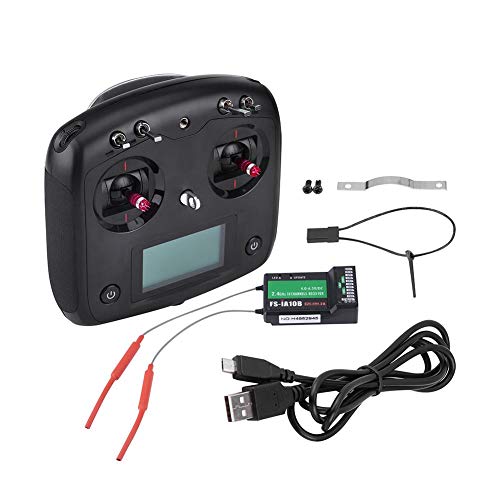 10 Canales Transmisor FS-I6S, 2.4G 10CH FS-I6S Transmisor & FS-IA6B o FS-IA10B para RC Drone Quadcopter RC Accesorio(Negro-FS-i6S & FS-iA10B) 10 Canales Transmisor FS-I6S, 2.4G 10CH FS-I6S Transmisor & FS-IA6B o FS-IA10B para RC Drone Quadcopter RC Accesorio(Negro-FS-i6S & FS-iA10B)