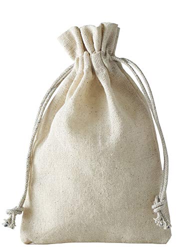 12 bolsas de lino, bolsitas de lino con cordón de algodón para cerrar, para guardar pequeños regalos (20x12cm)