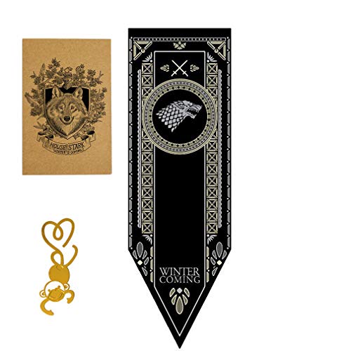 [150CM X 46CM] Gift for Game Banner Thrones póster, Casa de Juego de Tronos Bandera, Stark Flag para Bar House Party Decoration