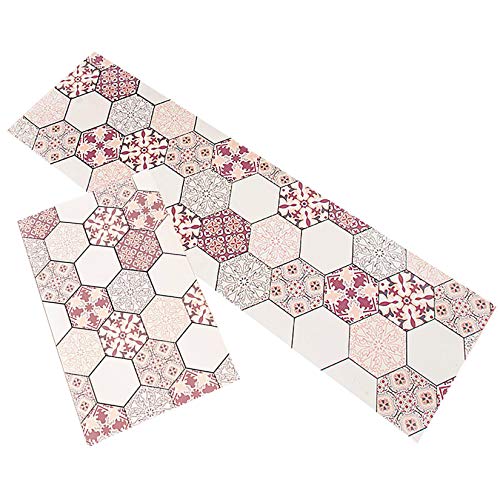 2-Piezas Alfombras de Cocina Antideslizantes, Alfombrillas Cocina Hecho de PVC + PU, Juego de Alfombras de Piso A Prueba de Agua y Aceite, Fácil de Limpiar (40 X 60cm+40 X 120cm) 2-Piezas Alfombras de Cocina Antideslizantes, Alfombrillas Cocina Hecho de PVC + PU, Juego de Alfombras de Piso A Prueba de Agua y Aceite, Fácil de Limpiar (40 X 60cm+40 X 120cm)