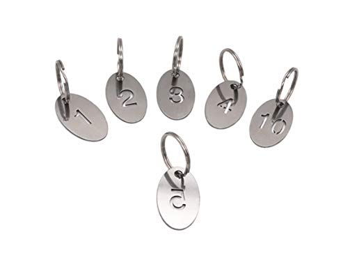 304 Stainless Steel Oval Key Tags with Ring 10 pcs, Hollowed Number ID Tags Key Chain, Numbered Key Rings - 1 to 10 304 Stainless Steel Oval Key Tags with Ring 10 pcs, Hollowed Number ID Tags Key Chain, Numbered Key Rings - 1 to 10